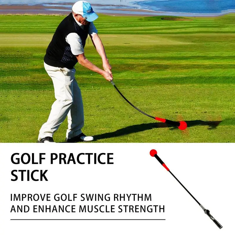 Golf practice stick Portable Golf Grip Training Aid Practice Alignment Rods Warm up Stick Improves Balance Tempo Training Aid