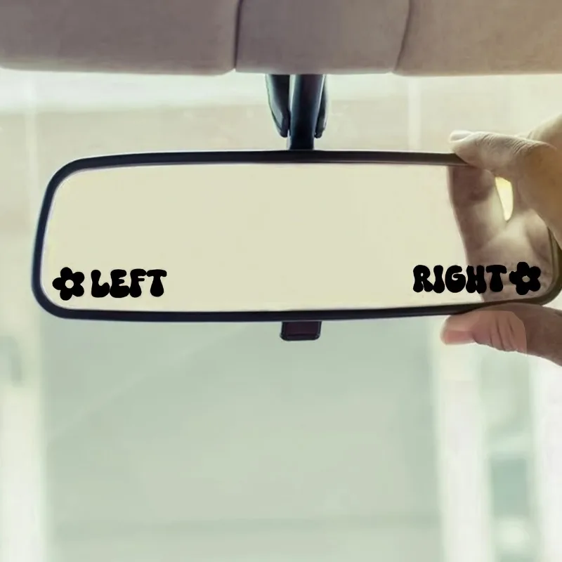 Waterproof for Auto Rearview Mirror Windows Sunscreen Vehicle Decoration Durable Vinyl Decals Left Right Flowers Car Stickers