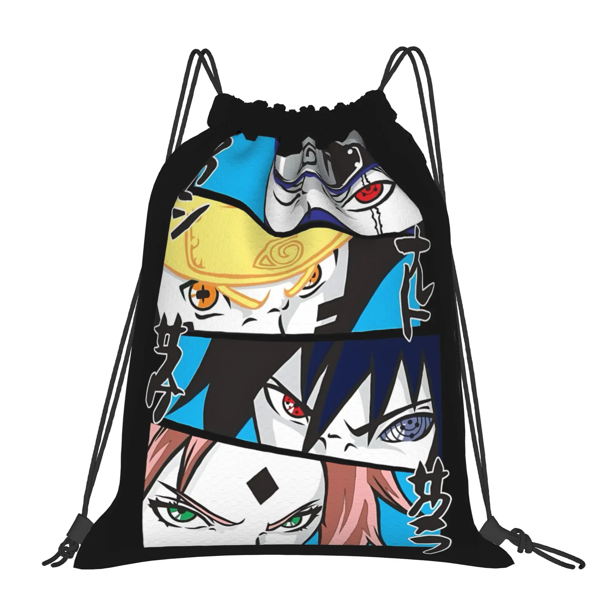 gym Pouch Naruto anime comic  Drawstring Bags Gym Unisex Storage Organize Bundle Pocket Rope Bag