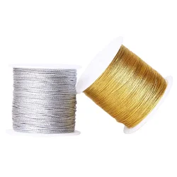 100M Strong Polyester Cross Stitch Sewing Threads Needles Threads Silver Gold Wire Embroidery Thread Cross Stitch Floss Supplies