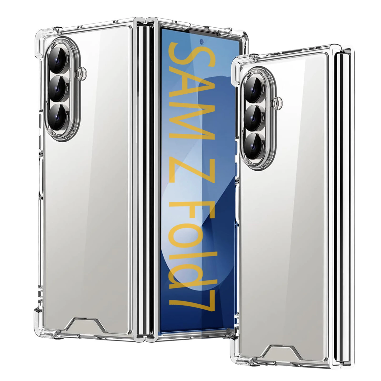

Прозрачный чехол для Samsung Galaxy Z Fold 7 Flip7, противоударный, с защитой от пожелтения, прозрачный, с воздушным углом, противоударный, с мягкой рамкой, твердый чехол