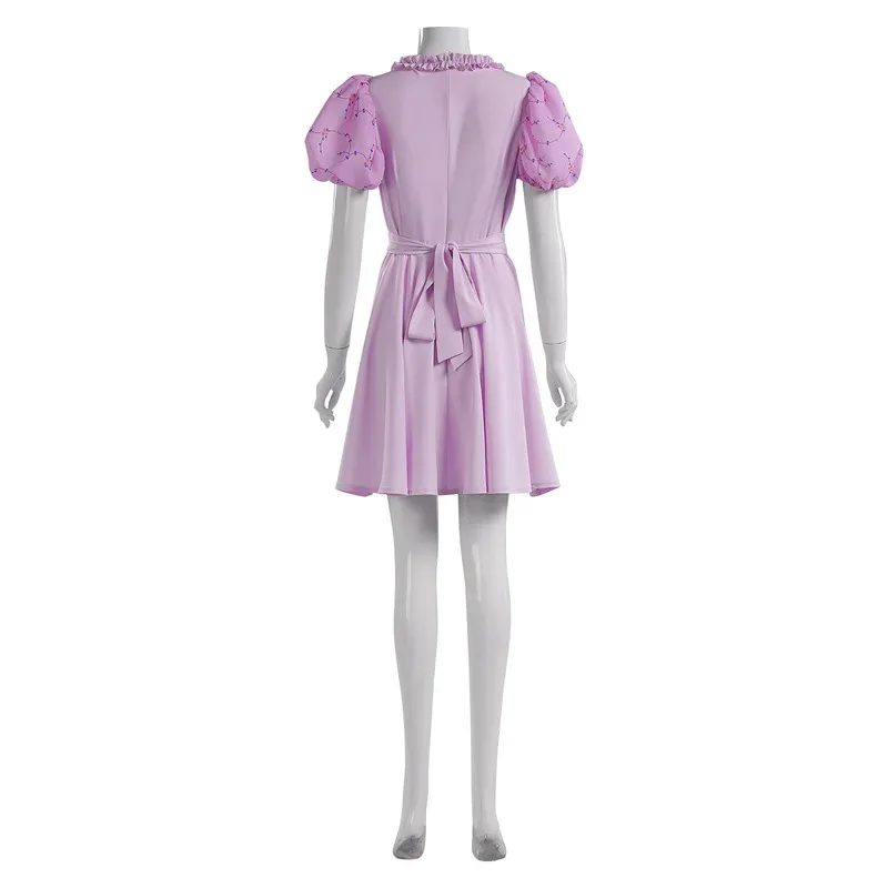 

2025 aaa Movie K-12 Cry Baby Angelita Cosplay Costume for Kids Short Puff Sleeve Pink Purple A Line Dress Girl Halloween Party S