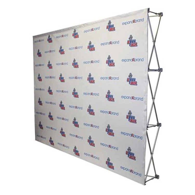High Quality Aluminum Pop up Exhibition Retractable Step and Repeat Backdrop Pop up Banner