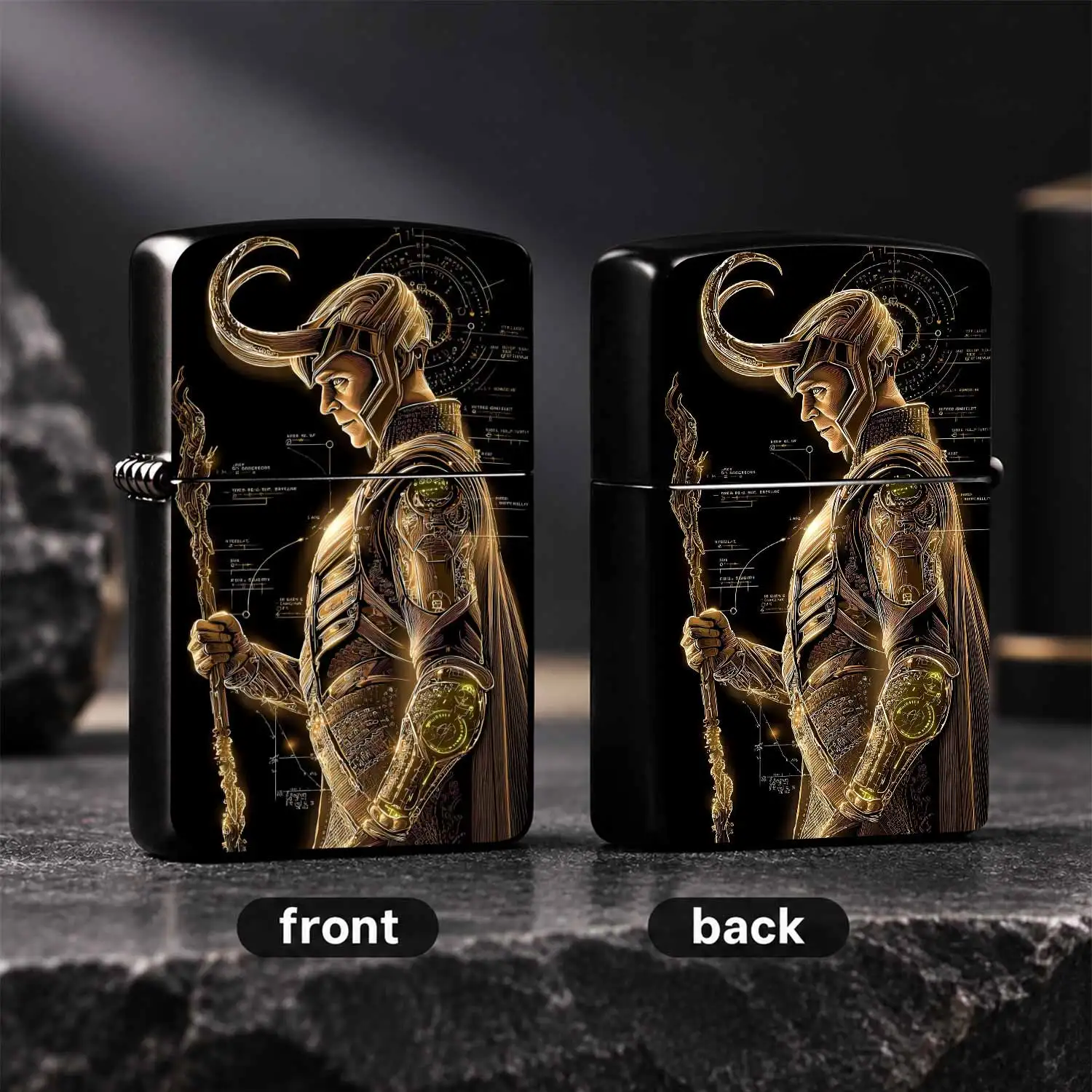 Creative Themed Igniter Gorgeous Gold Line Art Character Styling Design Suitable For All Daily Scenes Stylish Collectible Accessory Ideal For Personal Use Gifting To Fellow Pop Culture Fans A Humorous And Interesting Lighter