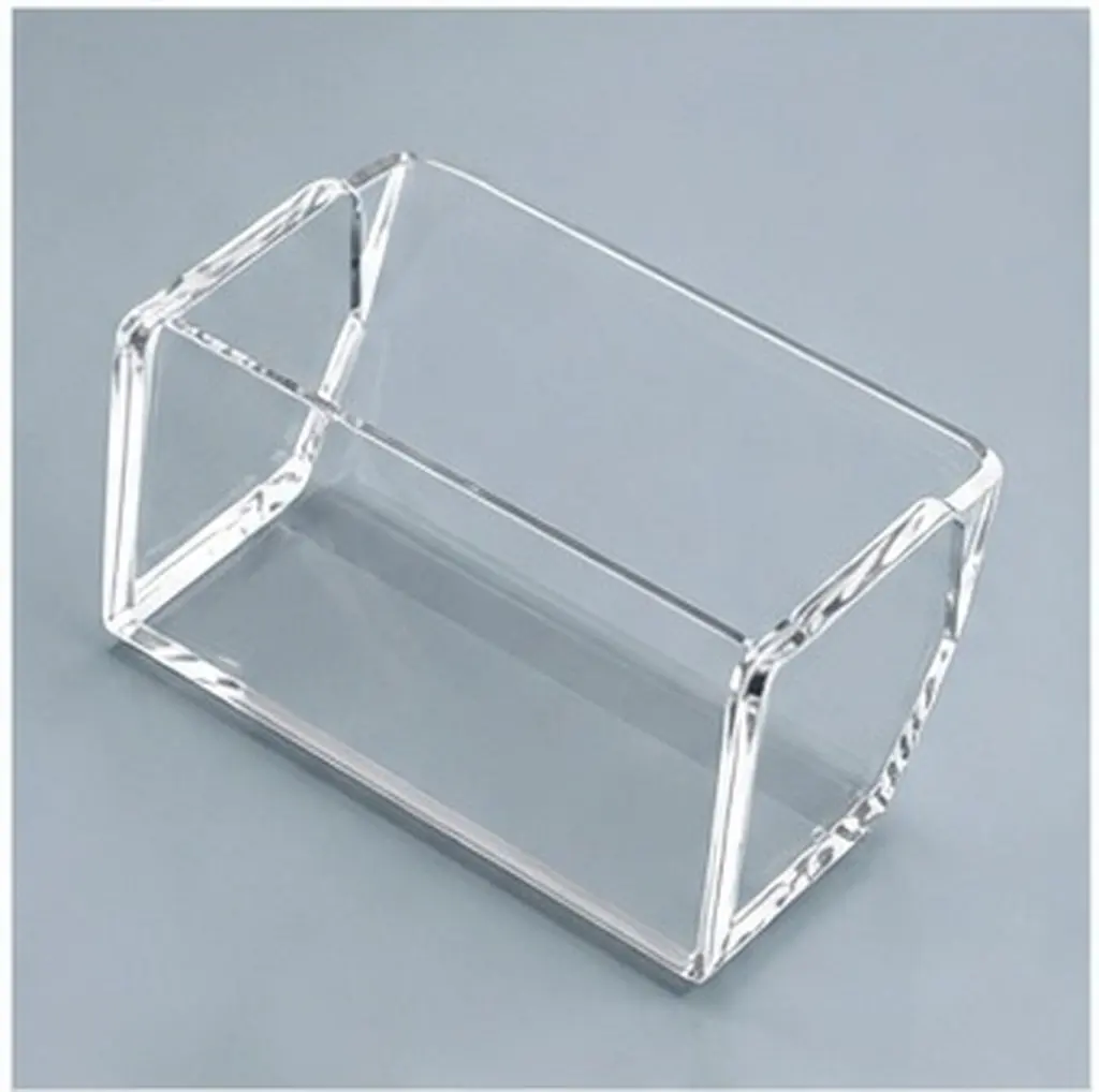 2Pcs Business Cards Organizer Acrylic Cards Display Rack Vertical Tilt Easy Extraction Capacity Desk Front Desk Meeting