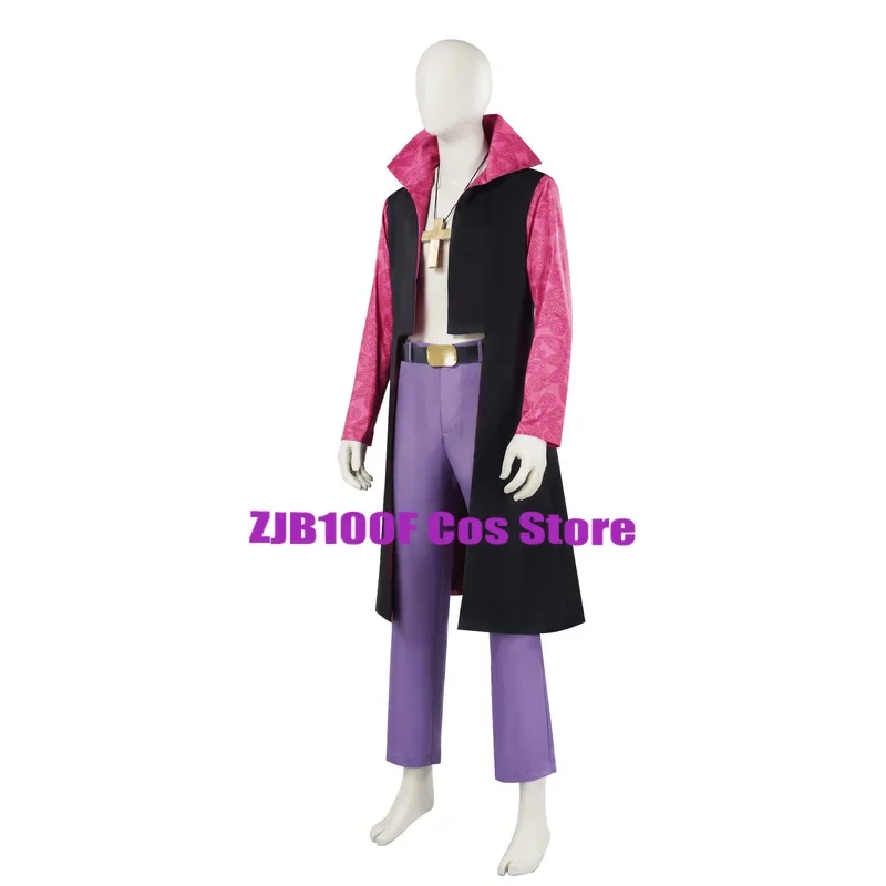 Dracule Mihawk Cosplay Anime Piece Steven John Ward Men Jacket Pants Belt Outfits Halloween Carnival Fantasia Disguise Suit&J1