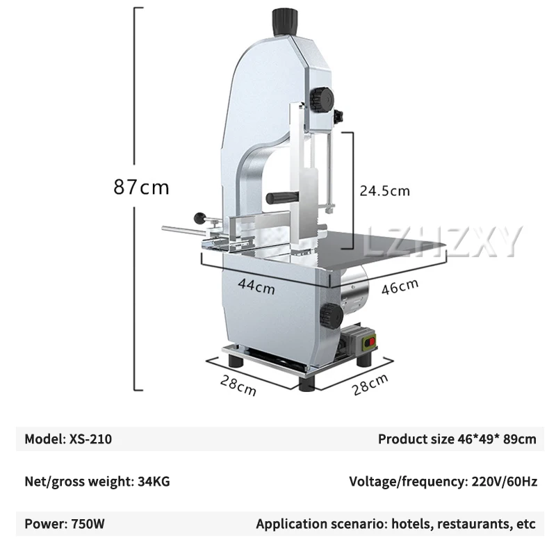 ماكينة تقطيع عظام اللحوم المجمدة الأوتوماتيكية المنزلية ماكينة قطع العظام الكهربائية لسطح المكتب بقدرة 220 فولت 750 وات