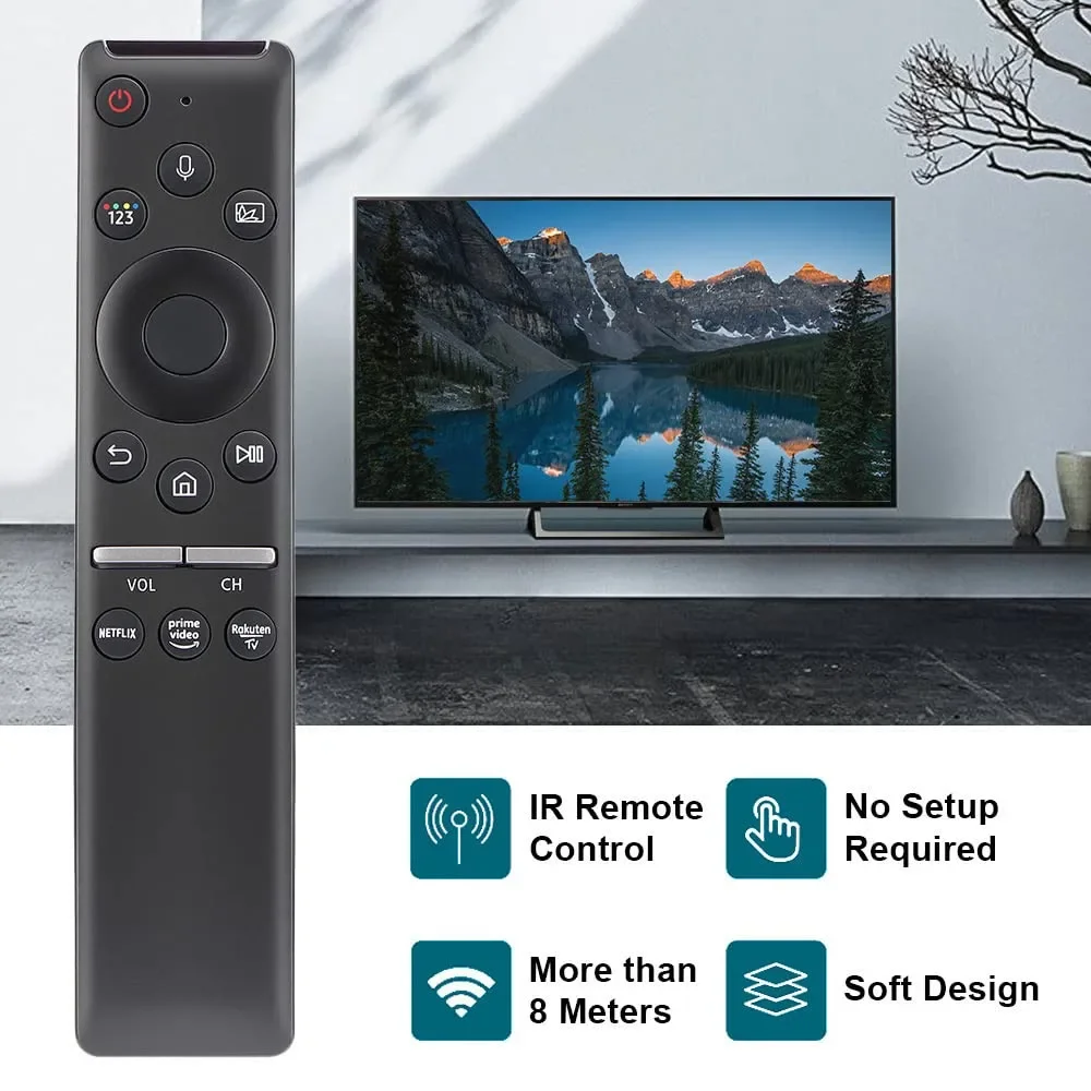 Voice Remote Control BN59-01330B for Samsung Smart TV LED QLED 4K 8K UHD HDR Curved with Netflix, Prime Video,TV Plus Button