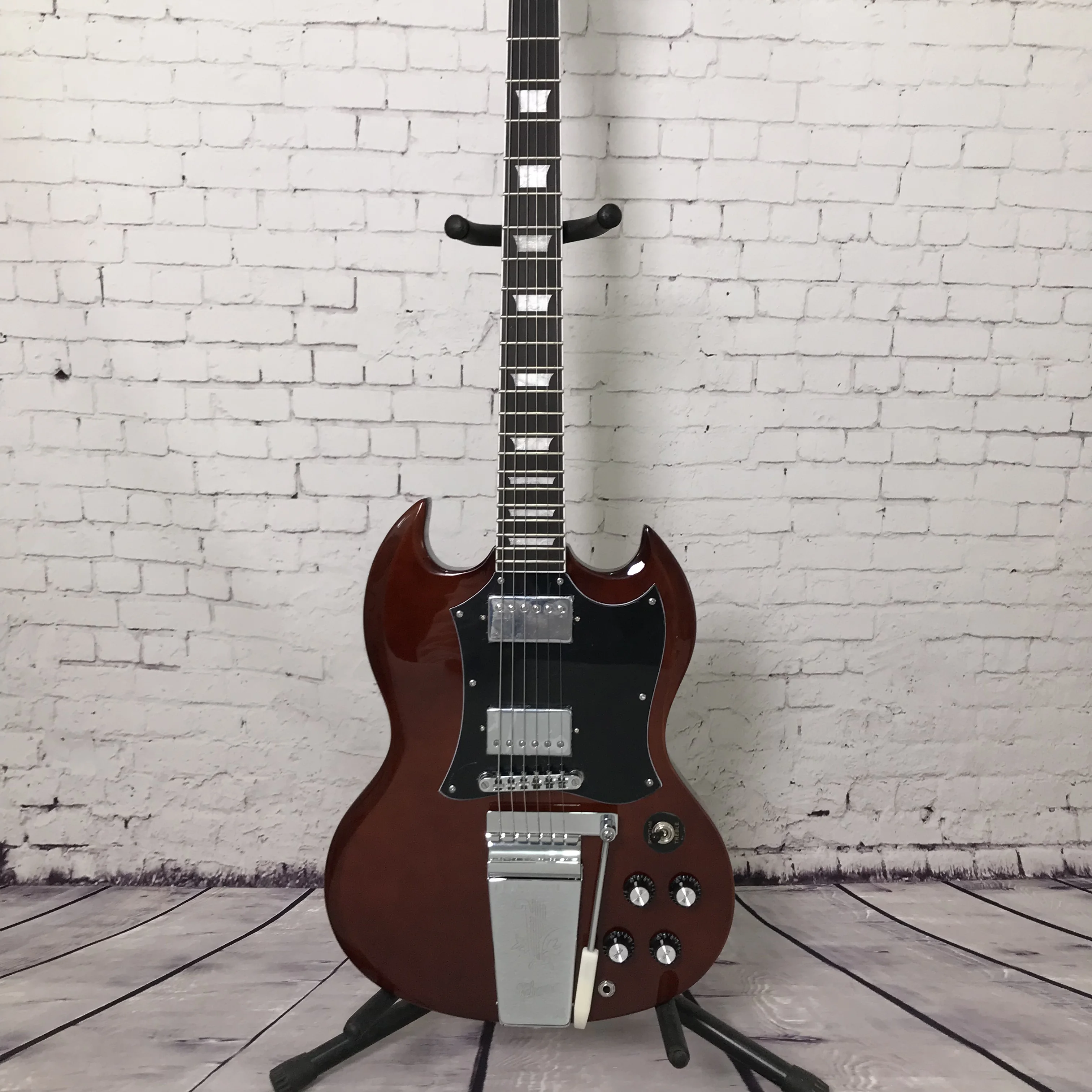 Chinese Electric Guitar Factory customization  SG G00 brown color