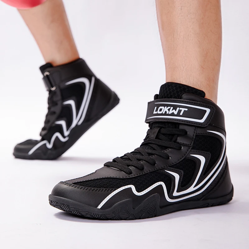 2025 Pro Men's Wrestling Boots Lightweight Wicking Design Boxing Sneakers (Women's) Good Sealed Fitness Boots