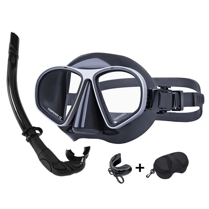 

Low Volume Aluminum Alloy Frame Free Diving Mask Set with Wet Snorkel for Freediving & Snorkeling,수영,마스크,프리다이빙 마스크