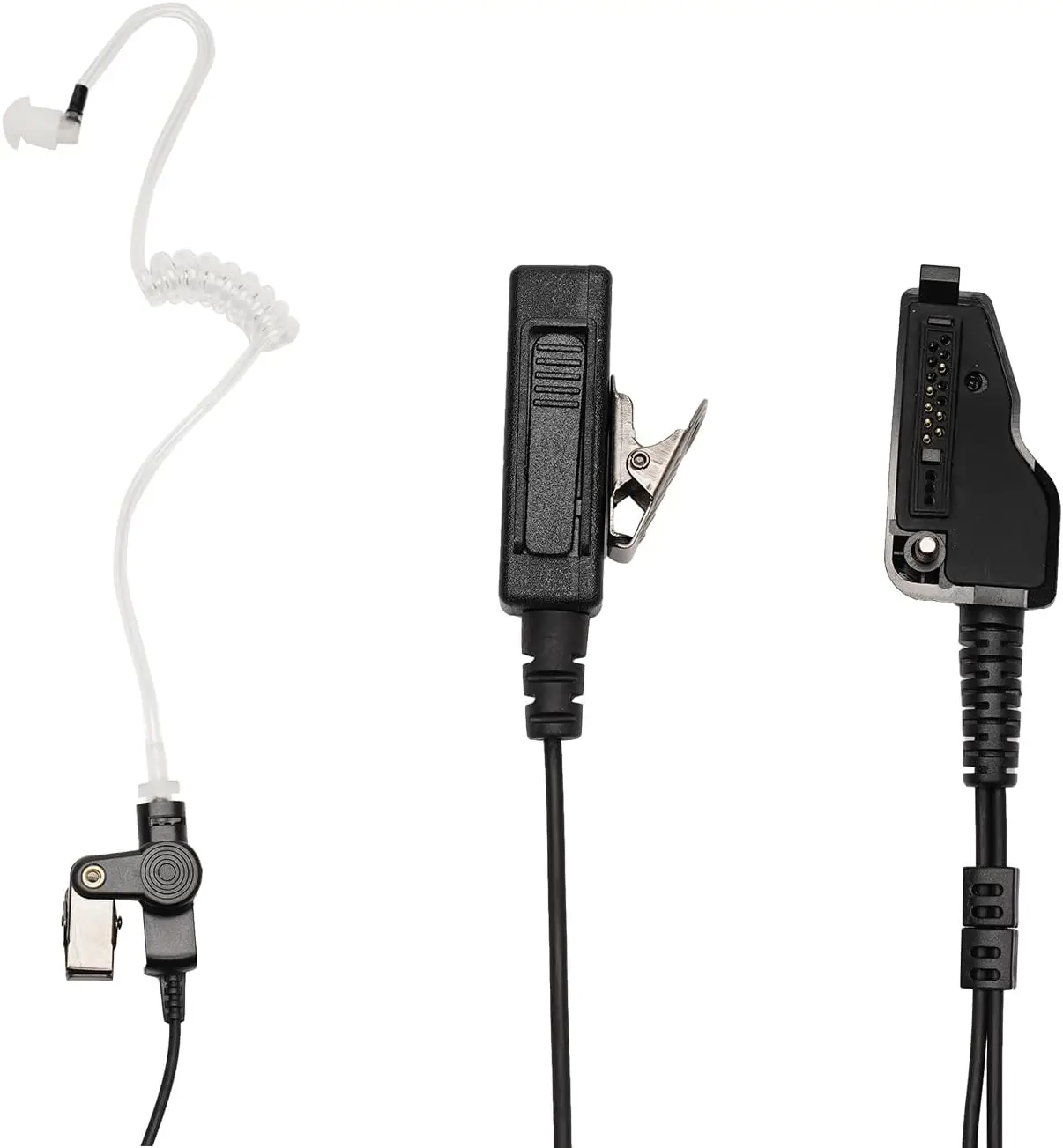 Earpiece Headset with MIC PTT Compatible with Kenwood NX-200 NX-210 NX-300 NX-3300 TK-280 TK-290 NX5200 NX-5300-K2 P25 Walkie Ta