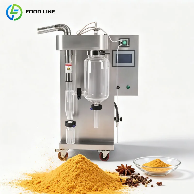 Laboratory Spray Dryer Spray Drying Equipment for Herbal Extract Enzyme Flavor Powder Customized