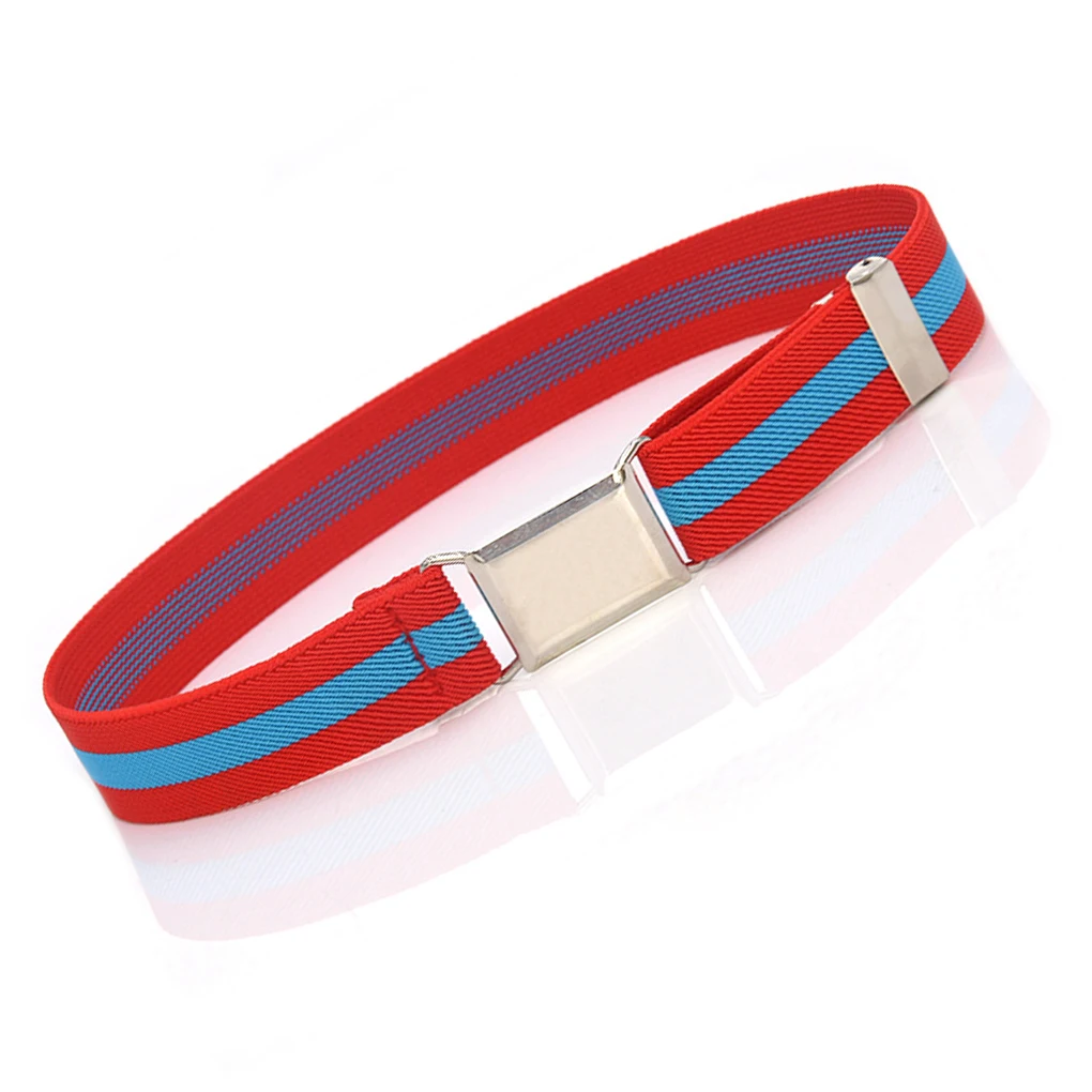 

Belts Magnetic Buckle Elastic Stretch Durable Clothes Accessories Multicolor Webbing Straps with Fine Knitting for Boys Girls