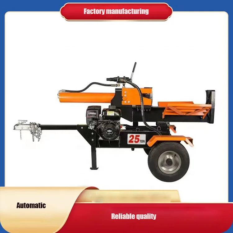 18T 25t high-power electro-hydraulic wood log splitter chopping machine splitting machine with  engine