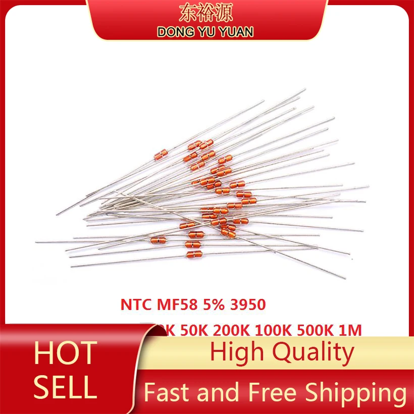 20 Pcs MF58 3950 B  +/-5%  1K 2K 5K 10K 20K 50K 100K 200K 500K 1M Thermal Resistor NTC
