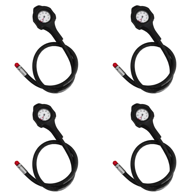 

4X Scuba Diving Depth Gauge 300 Bar Diving Air Lightweight Pressure Gauge Diver Equipment Dive Accessory