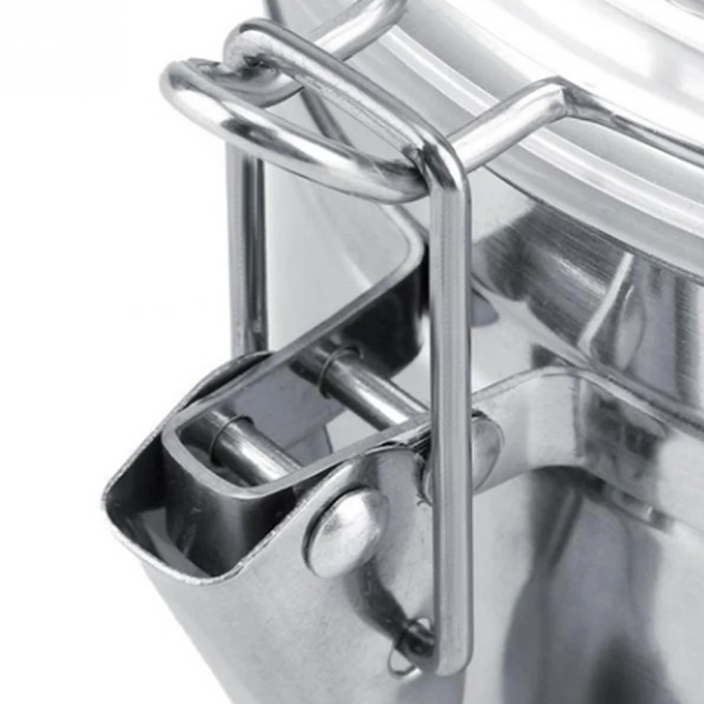 

Premium Stainless Steel Airtight Storage Reusable for Coffee Beans Tea Snacks Home Kitchen Travel Camping Container Silver Food