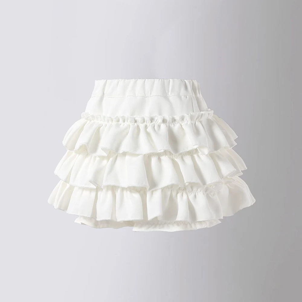 Cute Girls Cake Skirt Kids Half Skirt Basic Mesh Tutu Dress Fashion Princess Casual Layered Skirt For 1-9 Y Girl Daily Wear