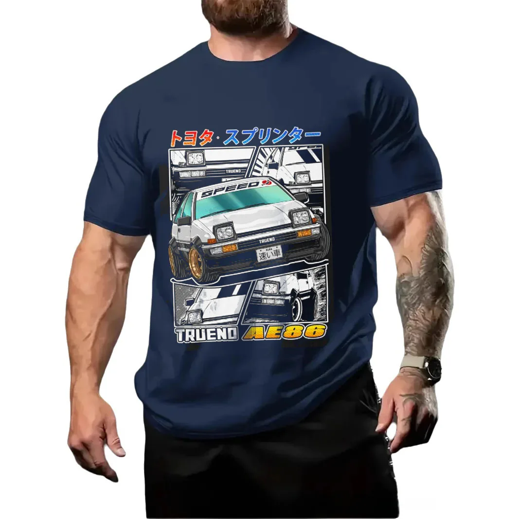 

Trueno (AE86) Initial D - Japan Mountain Drift Racing Manga Gift T shirt Street Racer Anime print Graphic clothes All size Tops