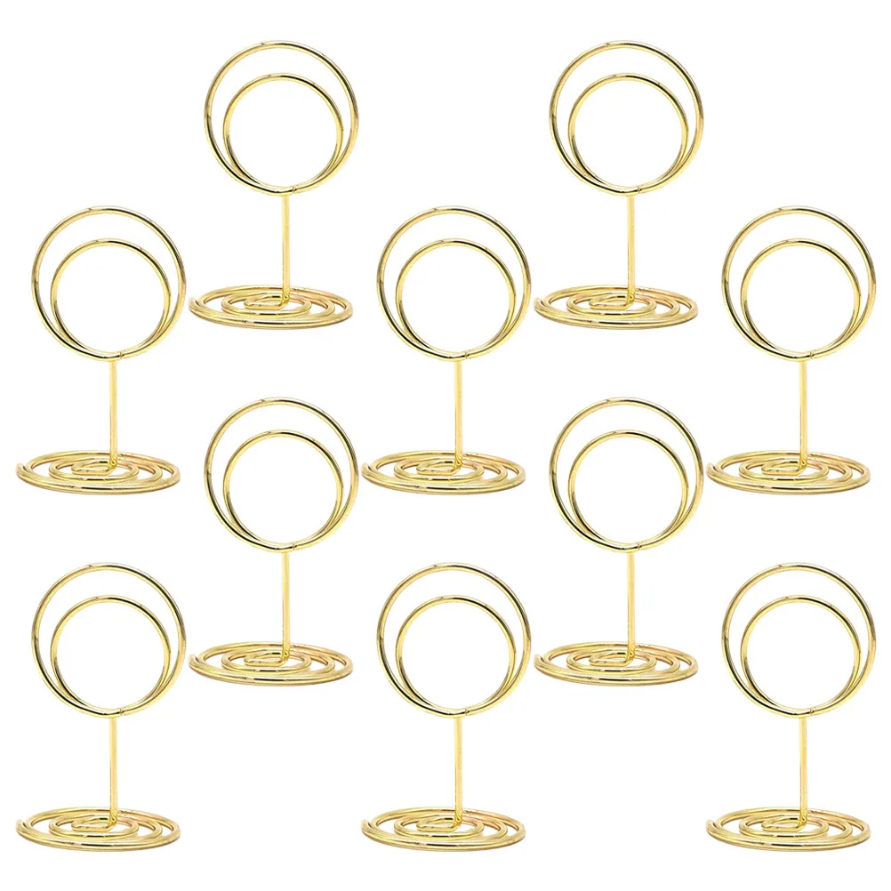 

10pcs Metal Table Number Holders Silver Desk Menu Note Paper Seat Card Clip Sturdy Iron For Restaurant Cafe Conference