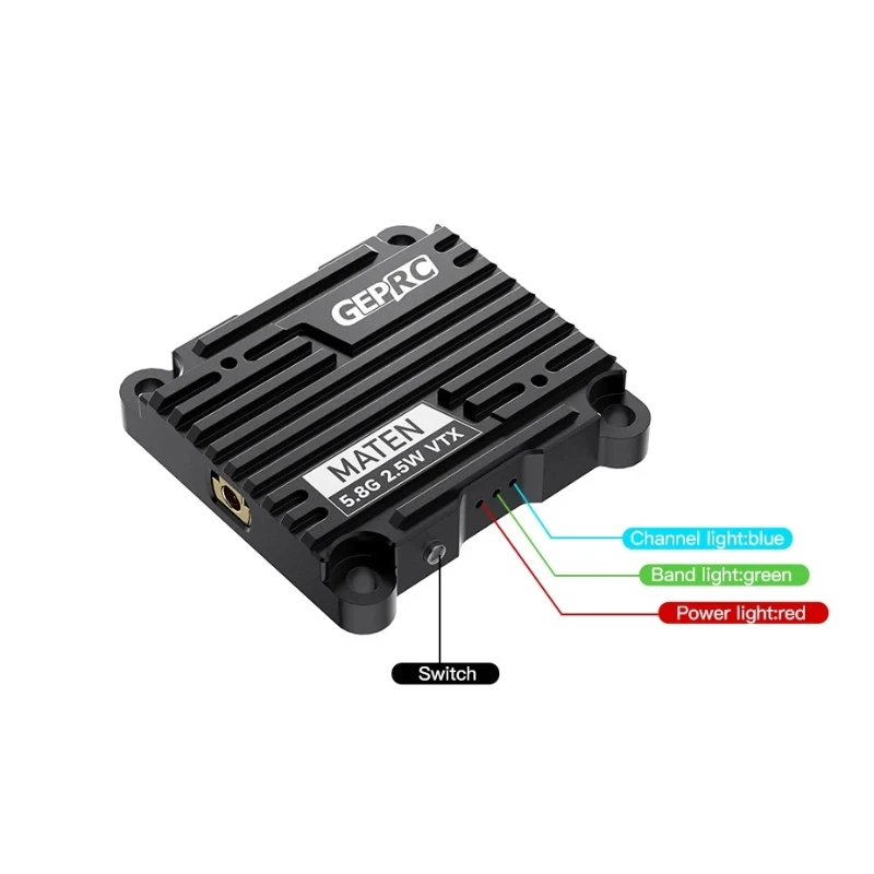 GEPRC MATEN 5.8G 2.5W VTX - 72CH 7 - 36V FPV RC 송신기 (피트 모델 포함)