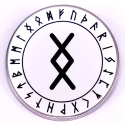 INGUZ True Love Runes Enamel Pin Vikings Symbol Metal Badge Backpack Decorate