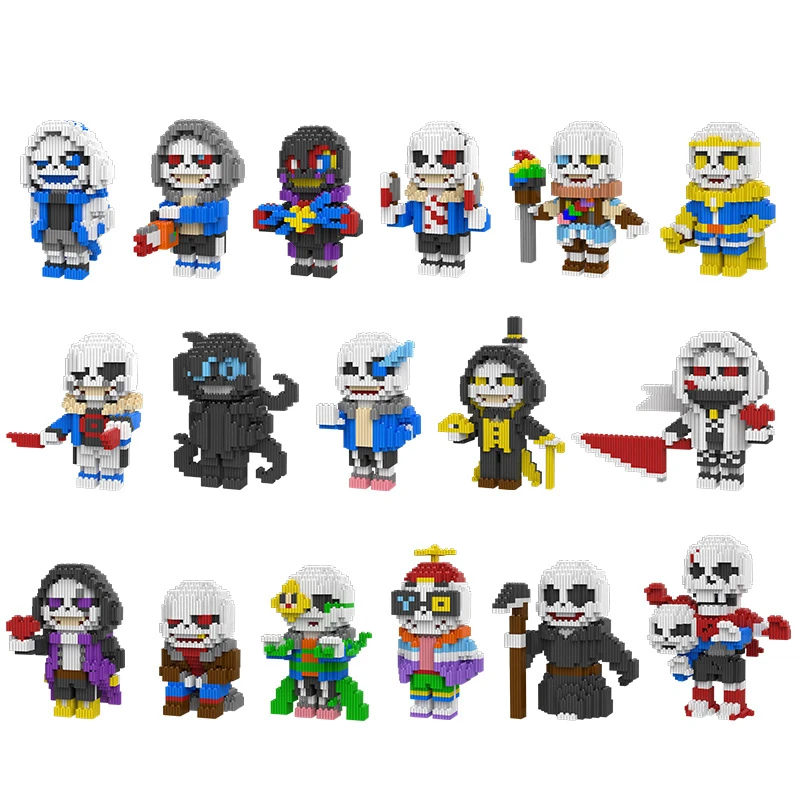 Undertale Figure Ink!sans Building Blocks Figure Styles Assemble Gifts For Kids Ink Figure For Men Model Doll Handmade Toys