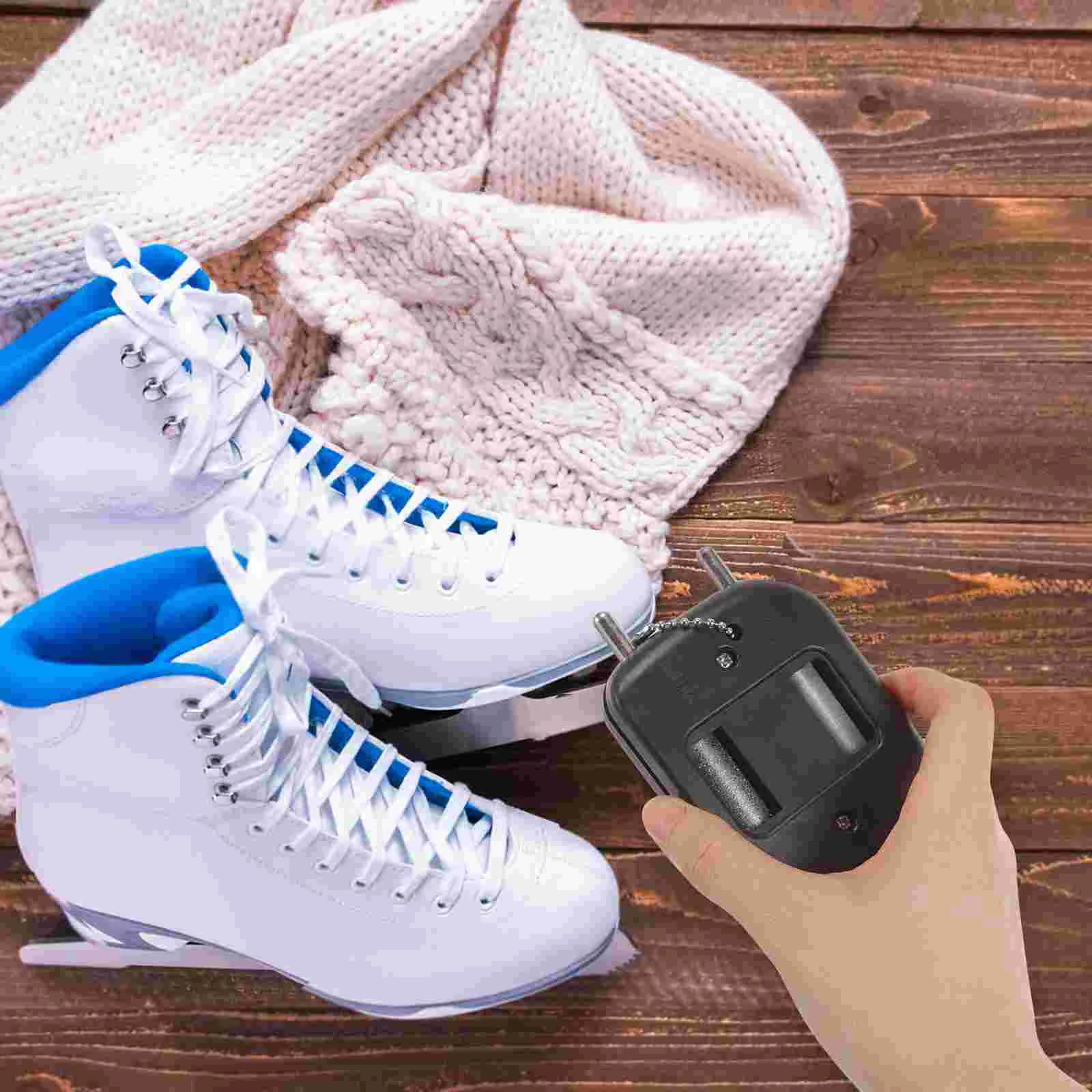 Ice Blade Sharpener Skates Small Blades Tool Professional Grindstone Skating Sharpening Diamond Portable