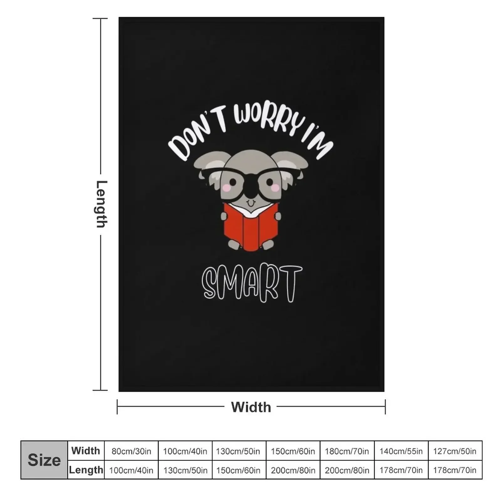 Don't Worry I'm Smart Throw Blanket for babies Luxury Thicken Bed Personalized Gift Blankets