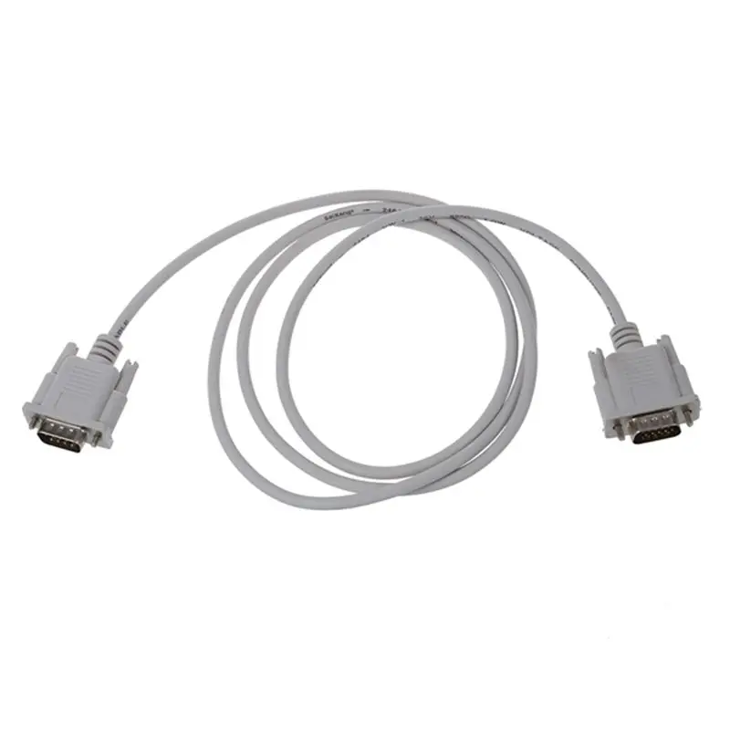 VGA DB15 Male To RS232 DB9 Pin Male Adapter Cable / Video Graphic Extension Cable (White, 1.4M)