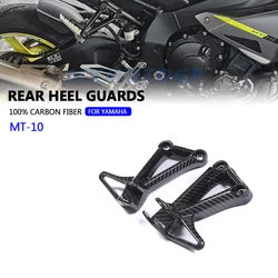 For Yamaha MT-10 MT 10 MT10 FZ-10 2016 - 2019 2020 2021 Motorcycle 3K Carbon Fiber Rear Heel Plates Cover Fairing