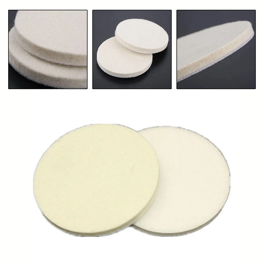 Imagem -04 - Sentiu Polimento Roda Lustrando Almofadas Discos de Moagem para Jade Metal Vidro Mármore Cerâmica 80 mm Pcs lã