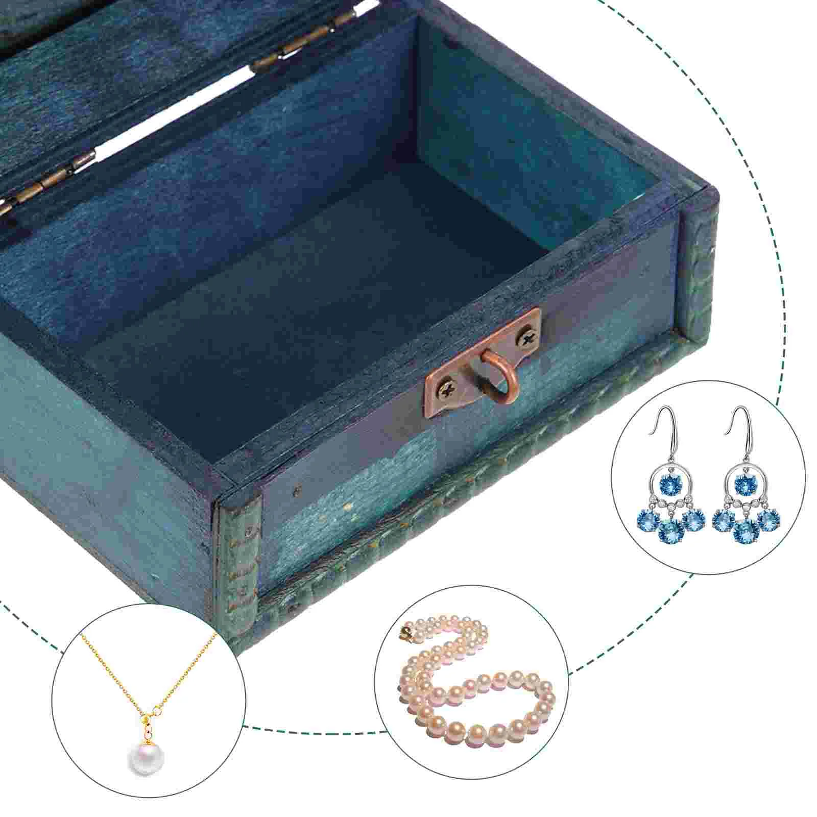 Storage Box Jewelry Organizer Bed for Dorm Container Sundries Case Wooden Holder Decorative Boxes