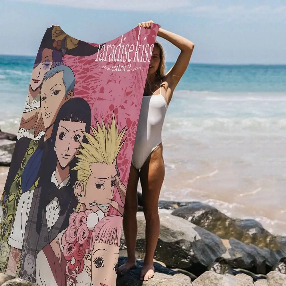 Anime P-Paradise Kiss Shoujo Manga Beach Towel Bath Towels for Microfiber Quick Dry Custom Sand Free Beach Yoga Spa Gym Pool