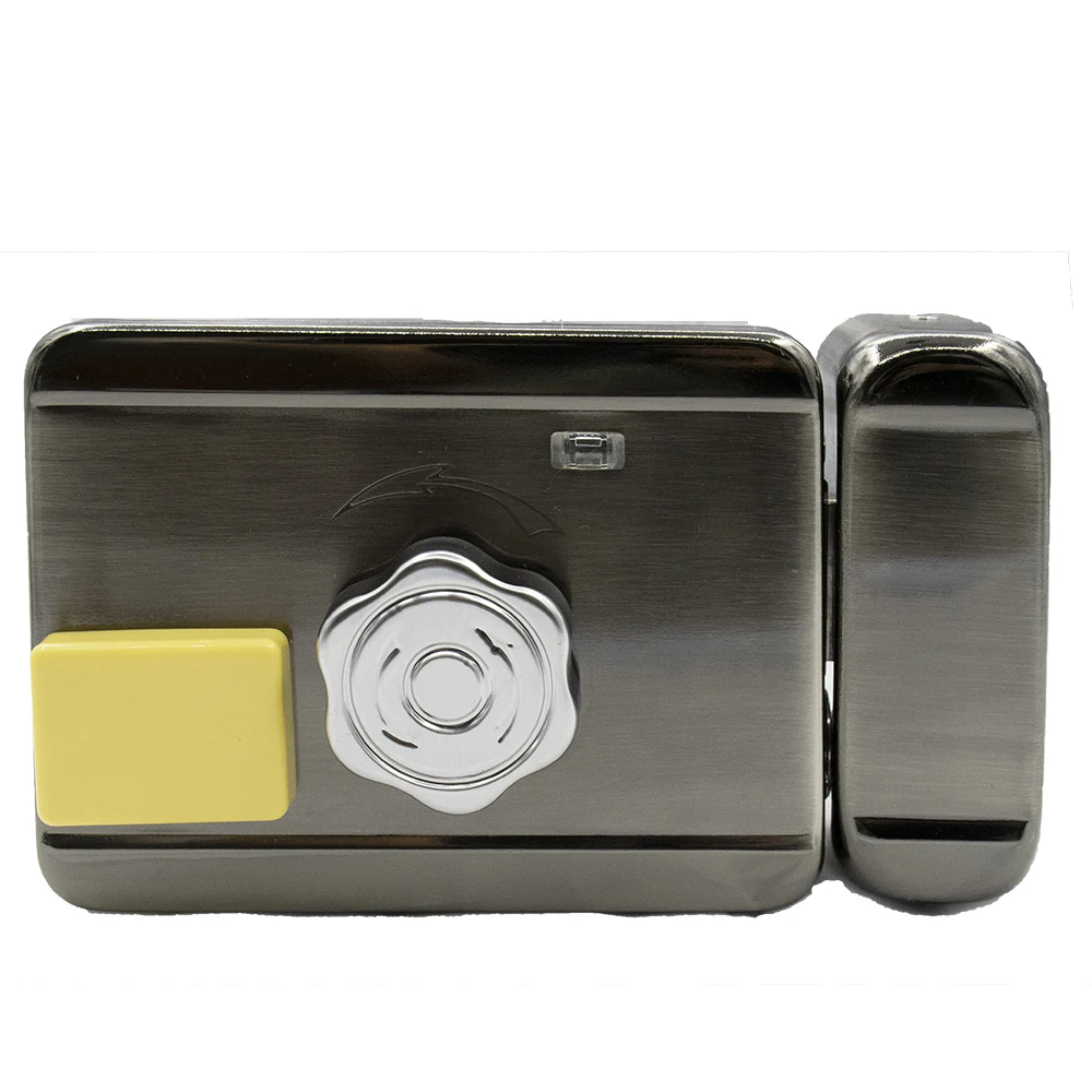 13.56Mhz IC Electronic Lock AA Battery Powered Access Control Lock Electric Rim Lock Swing Gate Lock Optional 433Mhz Remote