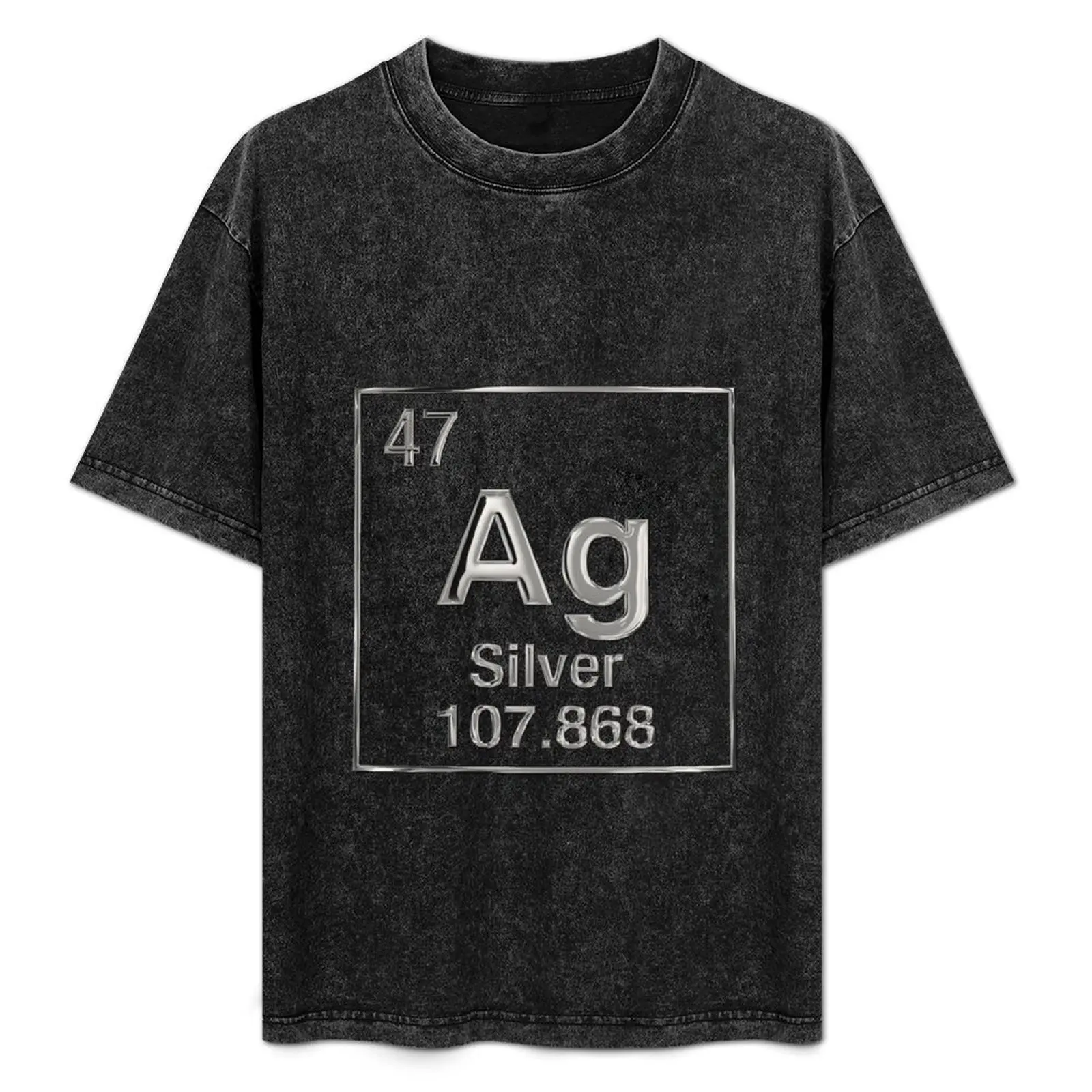 

Periodic Table of Elements - Silver (Ag) T-Shirt summer top Aesthetic clothing mens funny t shirts
