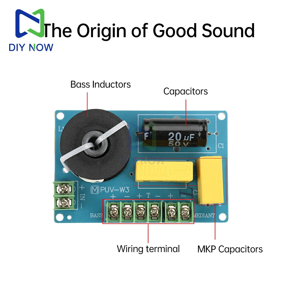 200W 3-way bookshelf speaker crossover HiFi high-fidelity high-mid low-mid three-way frequency division 800Hz~6000Hz