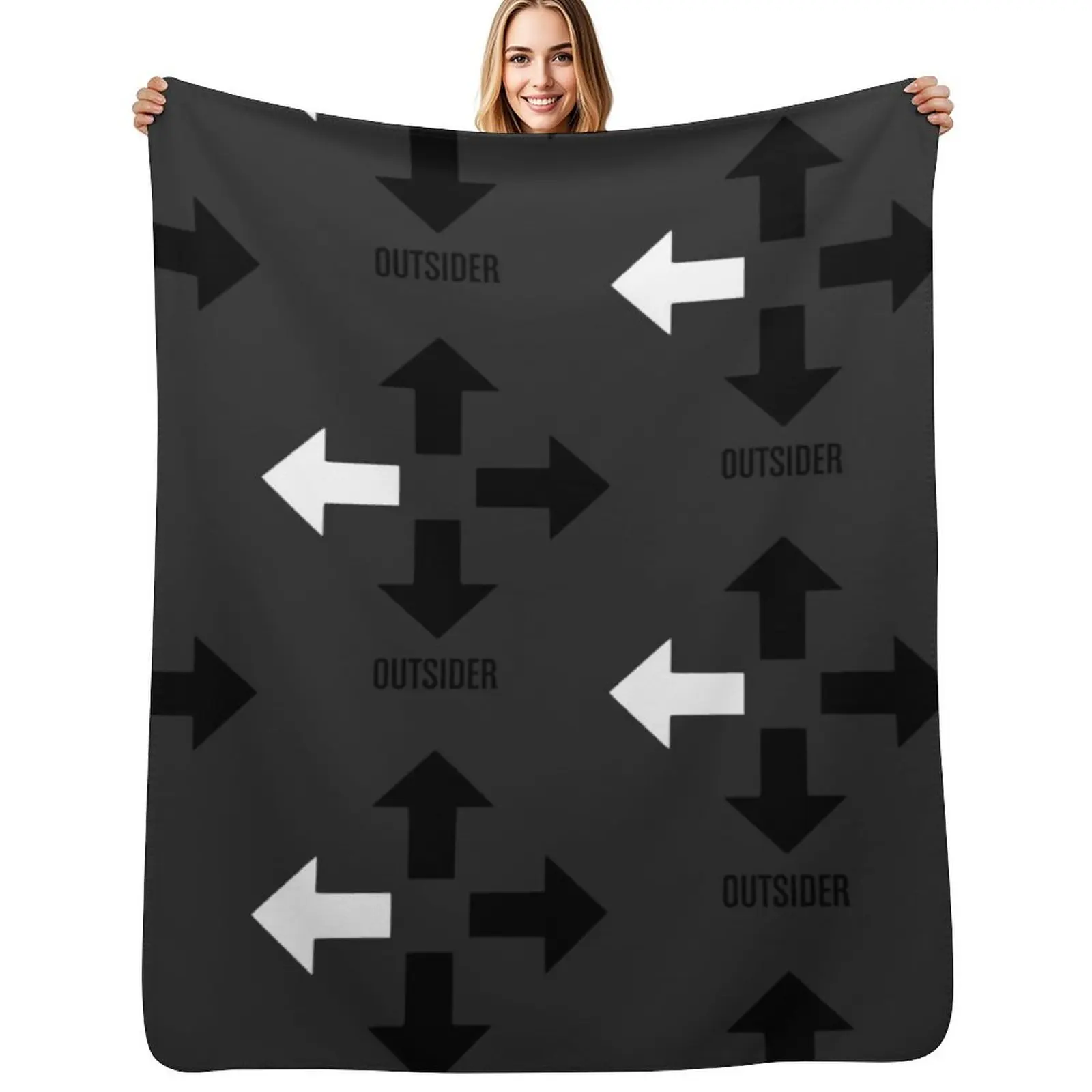

Outsider Throw Blanket Anti Shedding Soft Fuzzy Blanket for Home