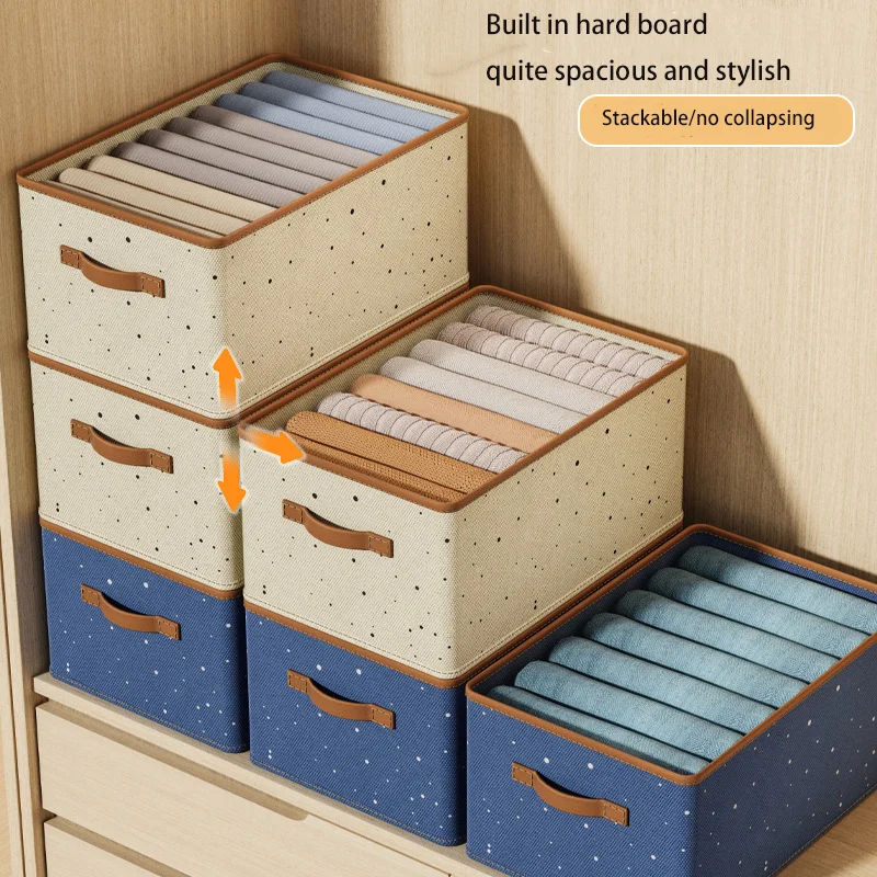 3PCS fabric pants storage boxs jeans storage tool household organizer multifunctional dormitory wardrobe storage