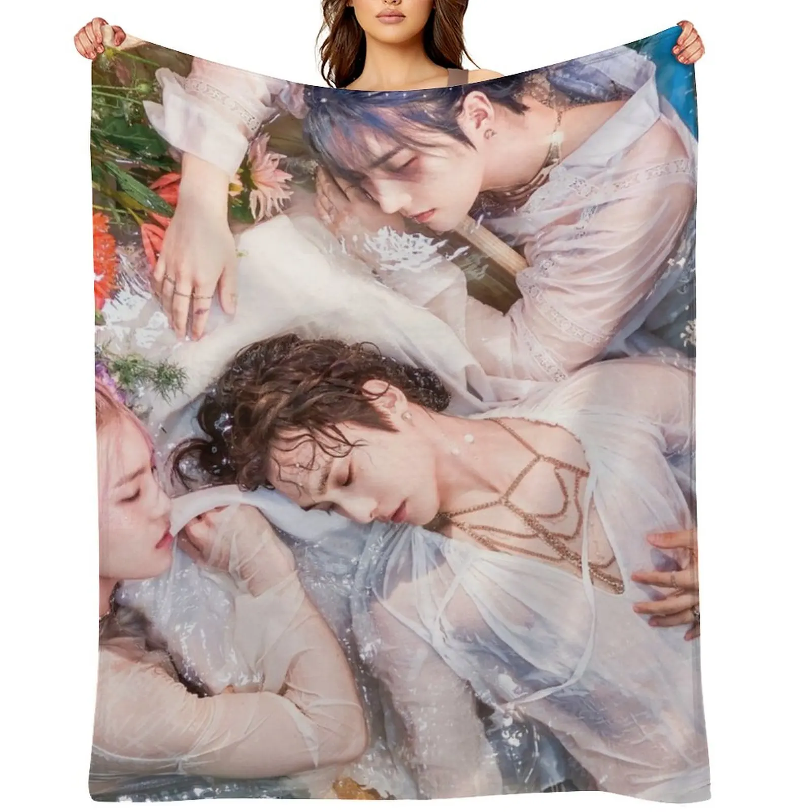 

DONGHUN, JUN, WOW A.C.E Higher Throw Blanket Bed Soft Plaid Single for sofa Blankets