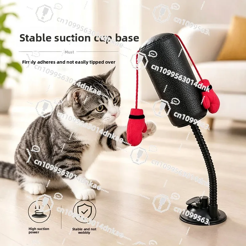 New Cat Boredom Toys Cat Boxing Rack Spring Self-hi Interactive Indoor Cat Teasing Artifact Pet Products