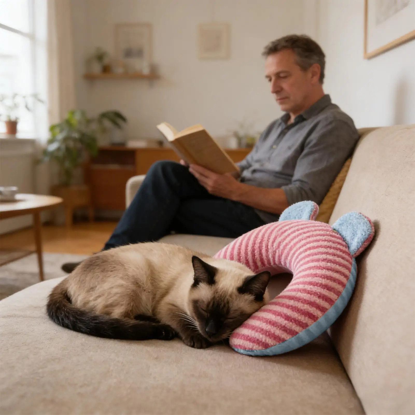 Dog Calming Pillow Kitten Neck Support Pillow For Dogs Neck Spine Protection Pad For Breed Kitten Sleeping Home Travel Sofa Road