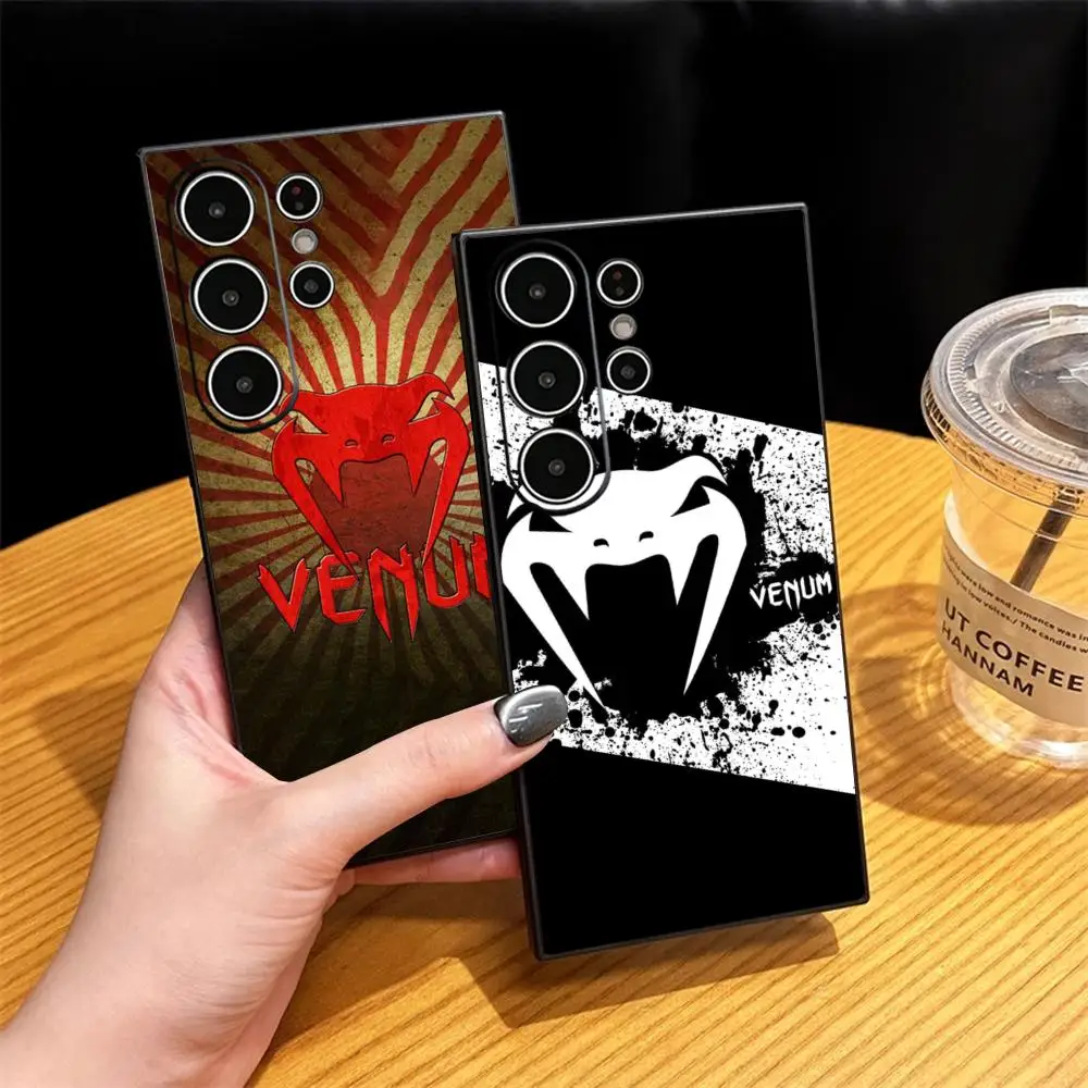 Cool Personalityins V-venumS design Phone Case For Samsung Galaxy S26 S25 S24 S23 S22 S21 Plus Ultra Fold A Soft Black