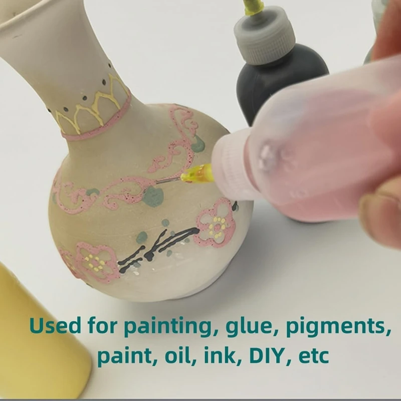 8 шт. бутылка с аппликатором с прецизионным наконечником, бутылка с игольчатым наконечником, бутылки с аппликатором для клея, для рукоделия с квиллингом