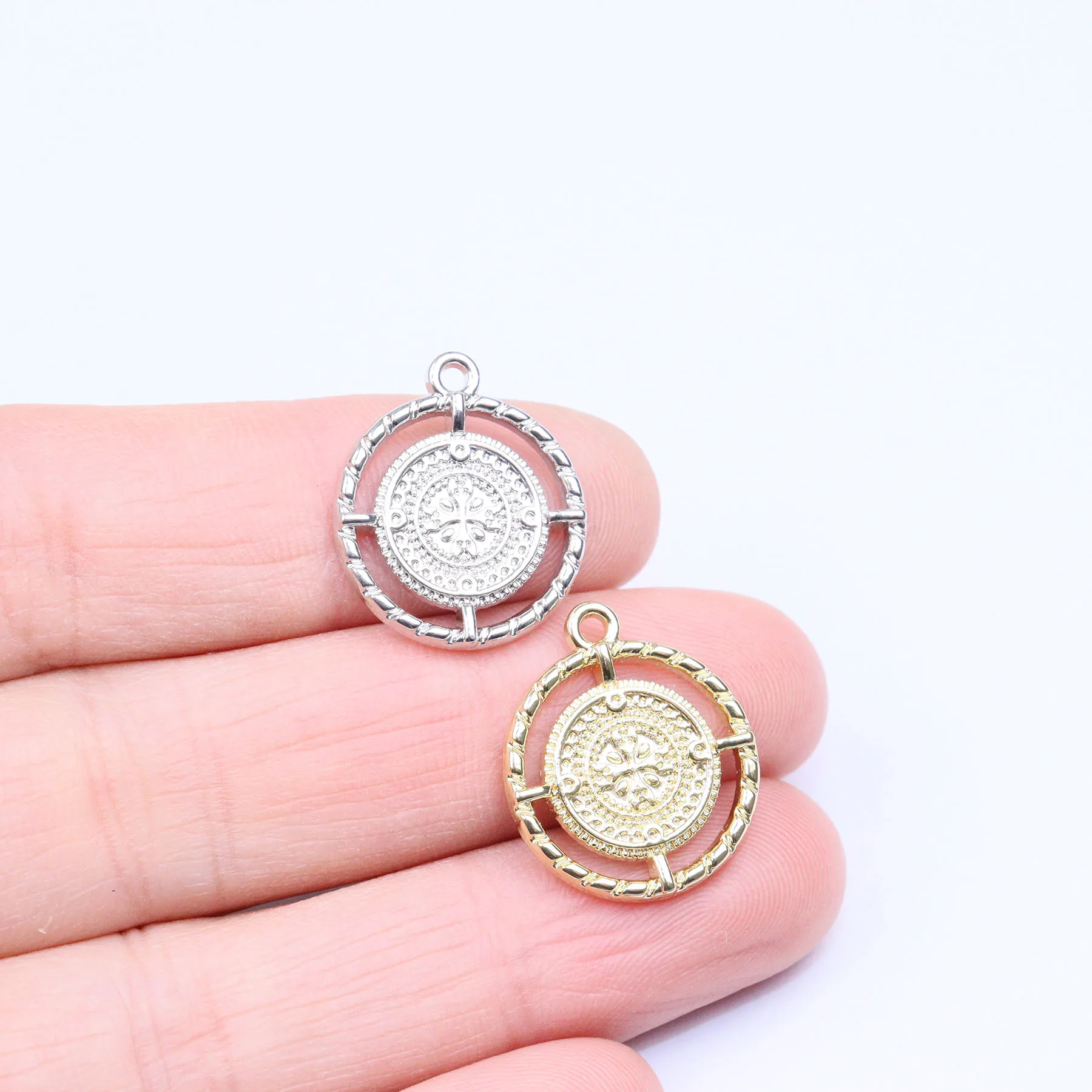 Eruifa 20pcs 16mm New Popular Coin  Charms Pendant Jewelry DIY Handmade