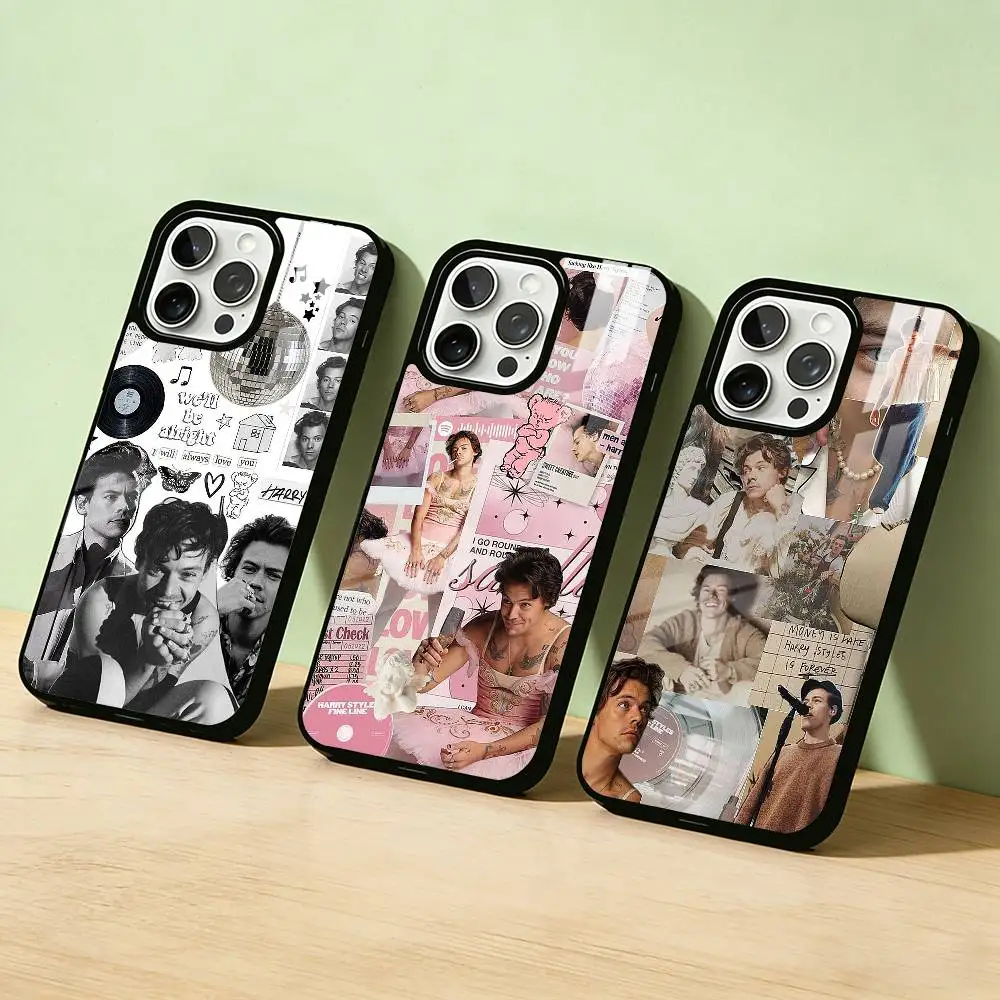 

AAA H-HaRRy Music Styles Phone Case For iPhone 17 16 15 14 13 12 11 Pro Max Plus Silver Matte Black Cover