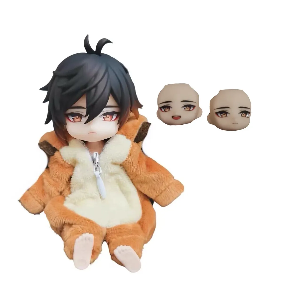 Zhongli Ob11 лицевая водная наклейка Genshin ударная глина для мужчин, лицевая панель ручной работы, аксессуары для кукол