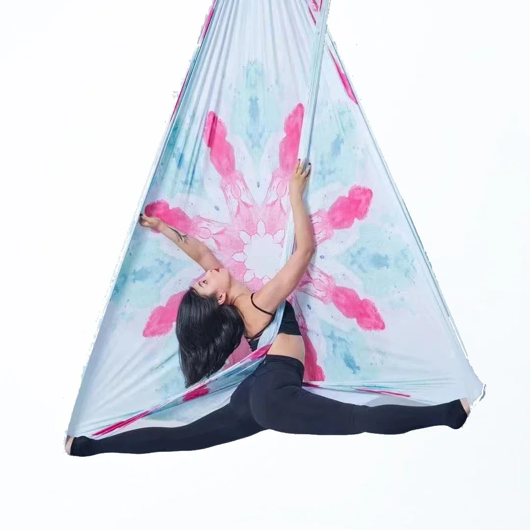 1-9m Aerial Yoga Hammock Fabric Pilates Inversion Therapy Swing Silk Anti-Gravity Excercise Meditation Mat Gym Workout Fitness