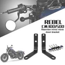 Motorcycle Handlebar Rear View Side Mirror Spotlight Bracket Accessories For Rebel CMX 500 300 for Rebel 500 300 2020 2021